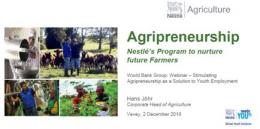 Stimulating Agri-prenuership as Solution to Youth Employment Webinar
